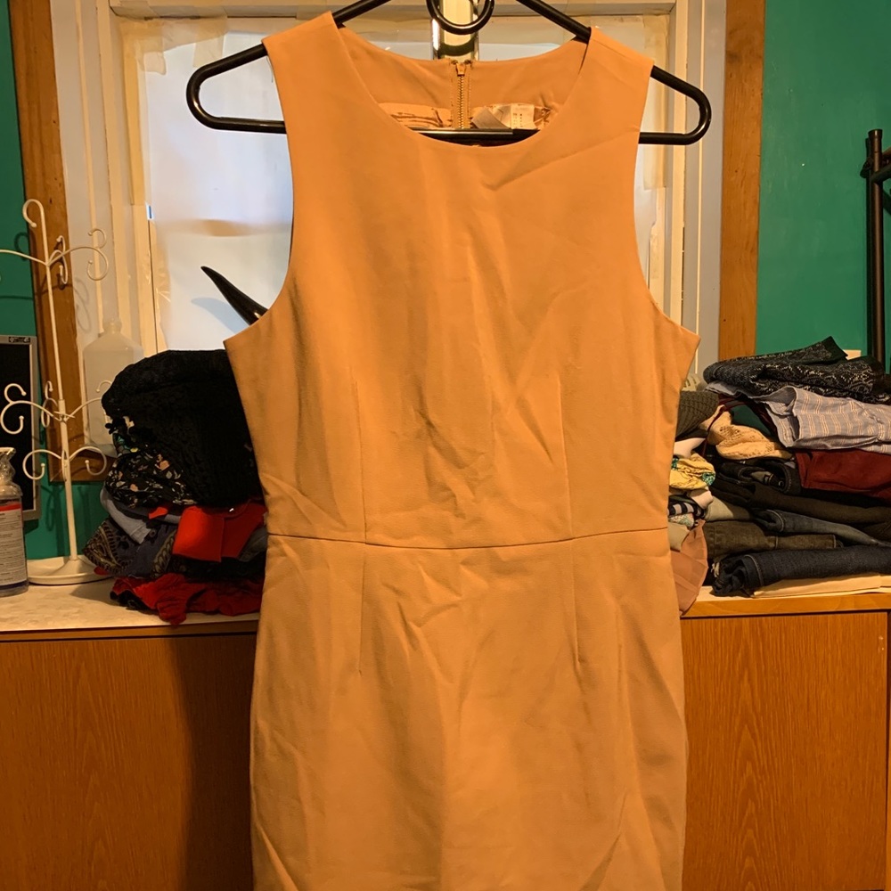 Nude structured dress